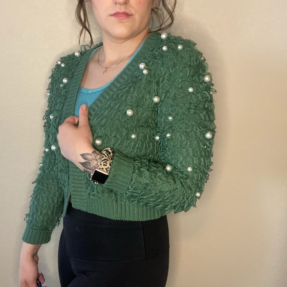 Pearl detail sweater